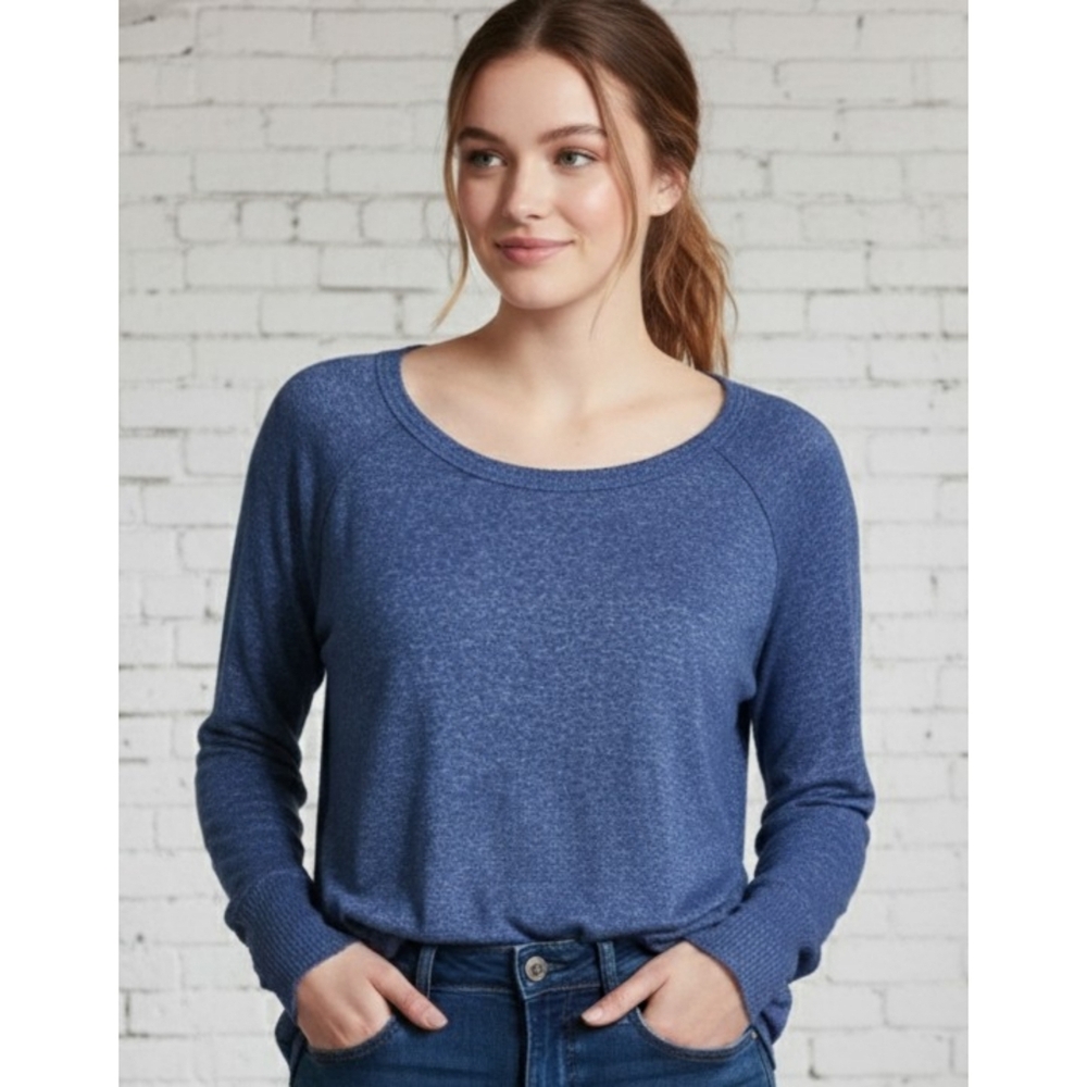 a.n.a Long sleeve top Blue Size XXL